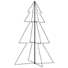 Bostome Christmas Cone Tree with 200 blue LED lights, 3x5 ft, suitable for indoor or outdoor use.