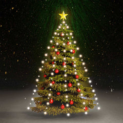 Net of 180 cold white LED Christmas tree lights, 70.9 inches wide.