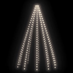 Net of 300 cold white LED lights designed for draping over a 118-inch Christmas tree.