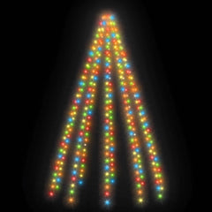 Colorful LED net lights designed for 118-inch Christmas trees with 300 bulbs and USB power.