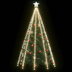 Net of 400 cold white LED lights designed for 157.5-inch Christmas trees.