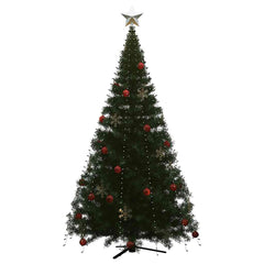 500 LED cold white Christmas tree lights with 10 draping strings, 196.9 inches long.