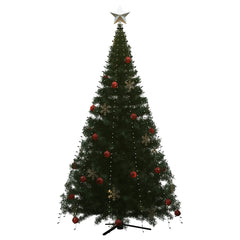 500 colorful LED Christmas tree lights with 10 strands and 8 effects on 196.9-inch green wire.