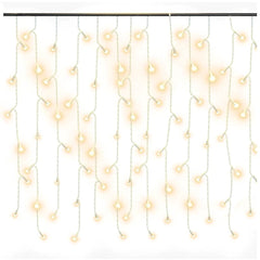 Curtain Icicle Light Warm White Plastic, copper Large