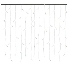 Curtain Icicle Light Warm White Plastic, copper Large