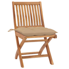 Patio Chair Set of 4 Teak wood - Brown Solid teak wood Medium