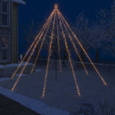 16ft LED Christmas tree with 800 warm white lights and star topper for indoor and outdoor use