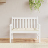 Cream white garden bench cushion made of durable Oxford fabric, 43.3x19.7 inches.