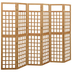 6-Panel Room Divider/Trellis Solid Fir Wood 95.5x70.9