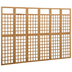 6-Panel Room Divider/Trellis Solid Fir Wood 95.5x70.9