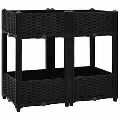 Raised Bed Black Polypropylene Medium Raised Bed Rectangular