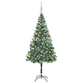 Artificial Pre-lit Christmas Tree with Ball Set&Pinecones 70.9