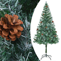 Artificial Pre-lit Christmas Tree with Ball Set&Pinecones 70.9
