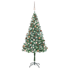 Artificial Pre-lit Christmas Tree with Ball Set Pinecones 70.9