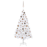 Artificial Pre-lit Christmas Tree with Ball Set White 47.2 PVC