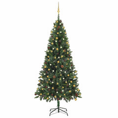 Artificial Pre-lit Christmas Tree with Ball Set Green 82.7