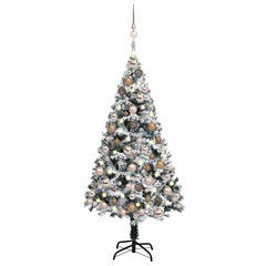 Artificial Pre-lit Christmas Tree with Ball Set Green 59.1 PVC