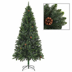 Artificial Pre-lit Christmas Tree with Ball Set Pine Cones 70.9