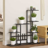 Plant Stand Black Black powder-coated metal Medium Sturdy