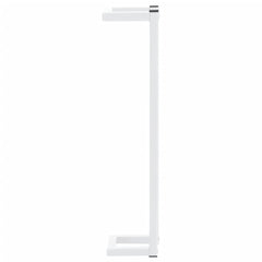 White steel towel rack, 4.9 x 4.9 x 23.6 inches, wall-mounted design.