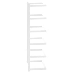 White steel wall-mounted towel rack with multiple bars, measuring 9.4x4.7x18.9 inches.