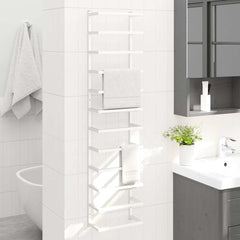Towel Rack White Steel 9.4 in x 4.7 in x 37.8 in Towel Rack