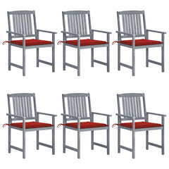 Patio Chair Set of 6 Grey