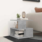 Side Table Concrete Grey Engineered Wood 15.7 in Side Table