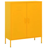 Storage Cabinet Mustard yellow Steel Medium Levelers
