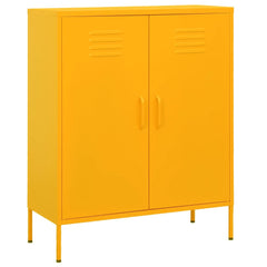 Storage Cabinet Mustard yellow Steel Medium Levelers