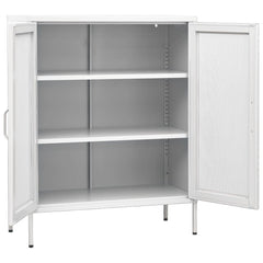 Storage Cabinet White 31.5x13.8x40 Steel