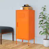Storage Cabinet Orange Steel Medium Storage Cabinet Rectangular