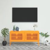 TV Cabinet Mustard Yellow Steel Medium TV Cabinet Rectangular
