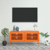 TV Cabinet Orange Steel Small to Medium TV Cabinet Rectangular
