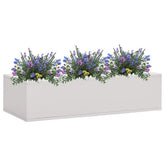 Flower Box Light grey Steel Medium Durable Flower Box