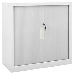 Gray Sliding Door Cabinet Steel Medium