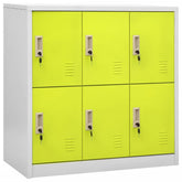 Locker Cabinet Light grey and green Steel Medium Locker Cabinet