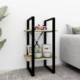 Book Cabinet Sonoma Oak, Black Engineered Wood, Metal Compact