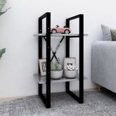Book Cabinet Concrete Grey Engineered wood and metal Medium