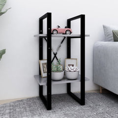Book Cabinet Concrete Grey Engineered wood and metal Medium