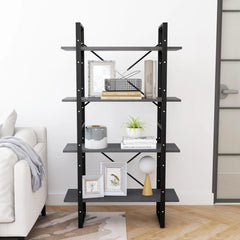 Book Cabinet Grey Solid pine wood, metal Medium Book Cabinet