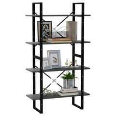 Book Cabinet Grey Solid pine wood, metal Medium Book Cabinet