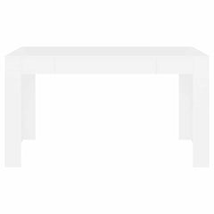 Dining Table White Engineered Wood Medium Simple Dining Table
