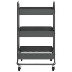 3-Tier Trolley Anthracite 16.9x13.4x31.1 Steel