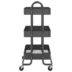3-Tier Trolley Anthracite 16.9x13.4x31.1 Steel