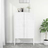Highboard White Steel Medium Highboard Rectangular Modern