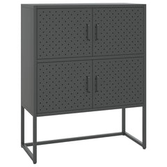 Highboard Anthracite Steel Medium Adjustable Feet Highboard