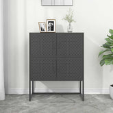 Highboard Anthracite Steel Medium Adjustable Feet Highboard
