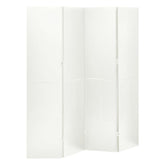4-Panel Room Divider White 63x70.9 Steel