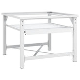 White steel washing machine pedestal with slide-out shelf and sturdy frame.